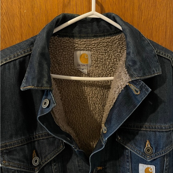 Vintage Carhartt Sherpa-lined Denim Jacket - Picture 3 of 6